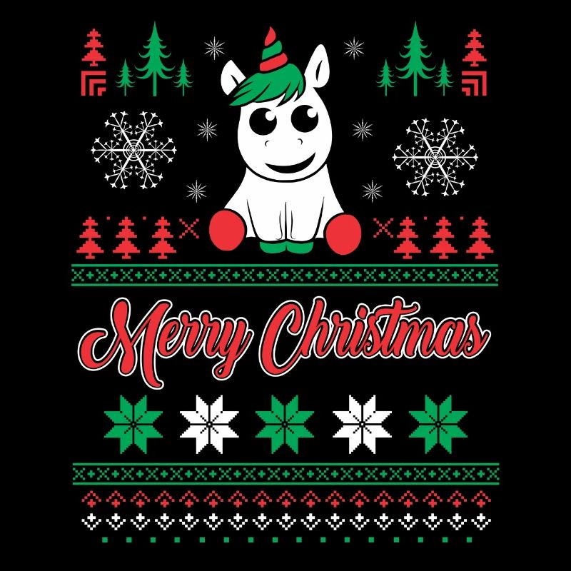 Einhorn Ugly Christmas Sweater