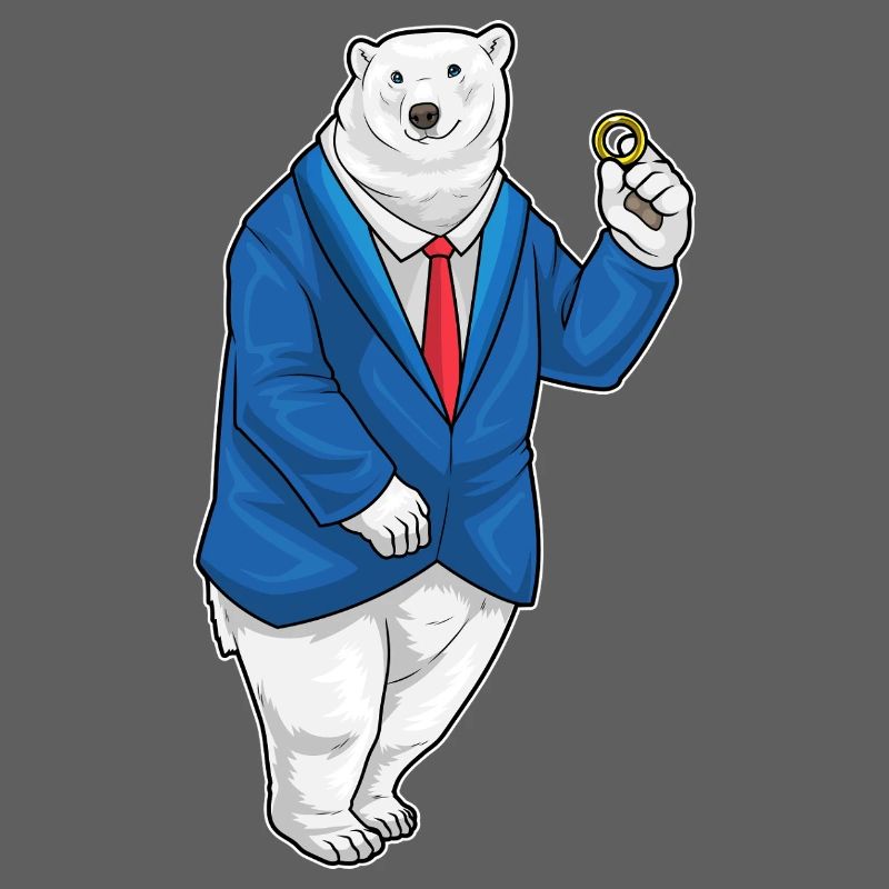 Eisbär Bräutigam Ehering Hochzeit