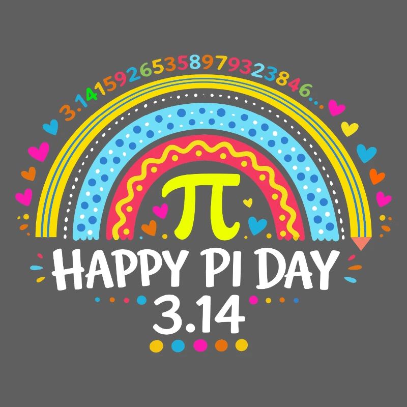 Happy Pi Day Rainbow - Cadeau Prof de Maths & Écol