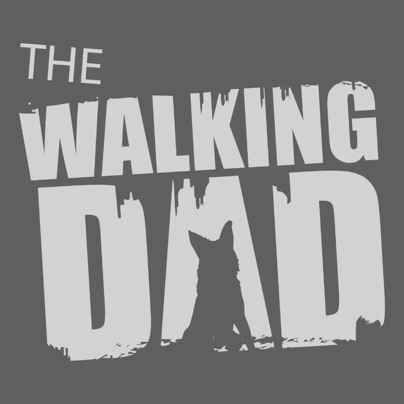 Schäferhund Walking Dad Geschenkidee Vater Gassi