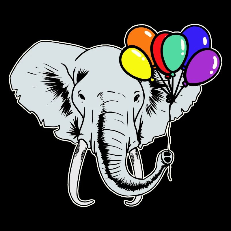 Elephant Elephant Balloons Rainbow LGBT