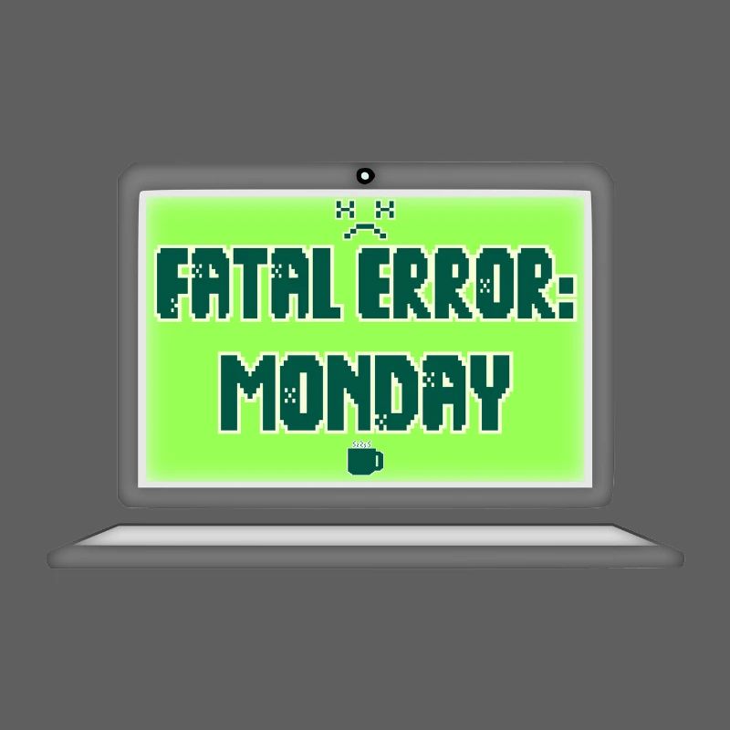 Fatal Error I Hate Mondays Geek Tech Sarkastisch