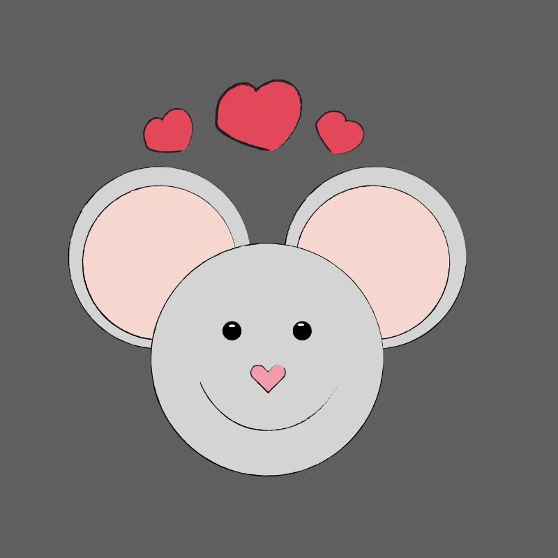 Süße lachende Maus - Geschenk - Geschenkidee