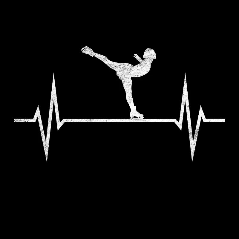 Eiskunstlauf Eiskunstläufer EKG Heartbeat Geschenk