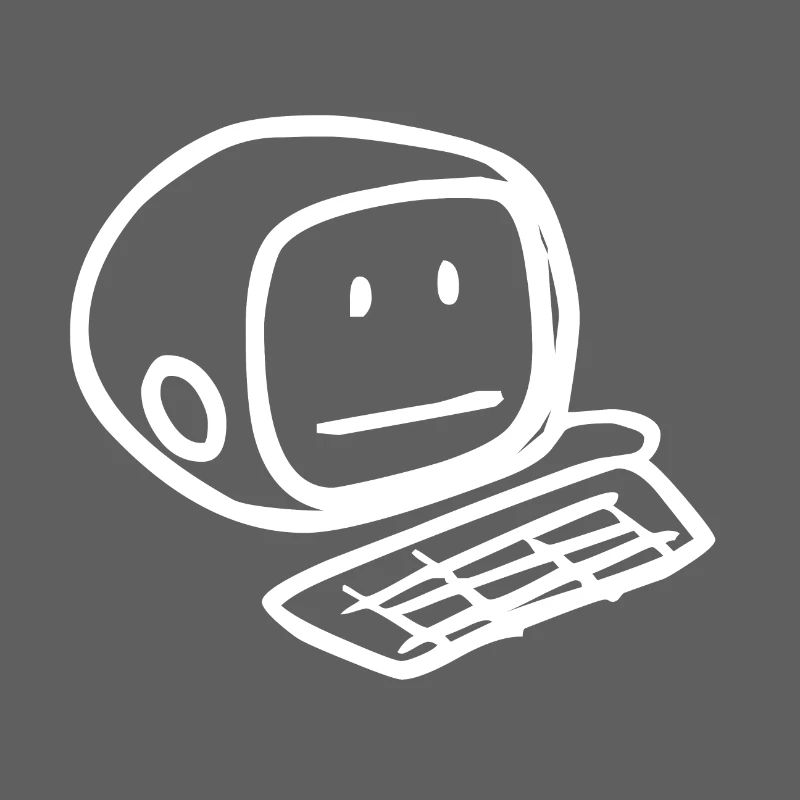 Computersmiley (Weiß)