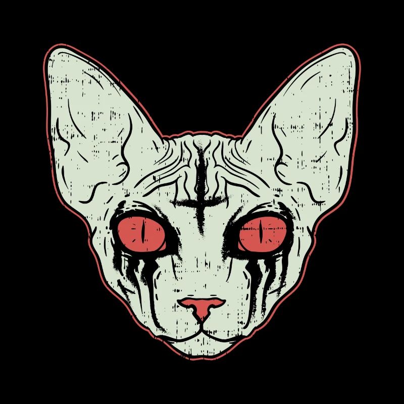 Sphinx Cat - Black Metal Cat