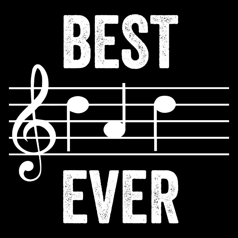 BEST DAD NOTES WHITE gift musician father dad