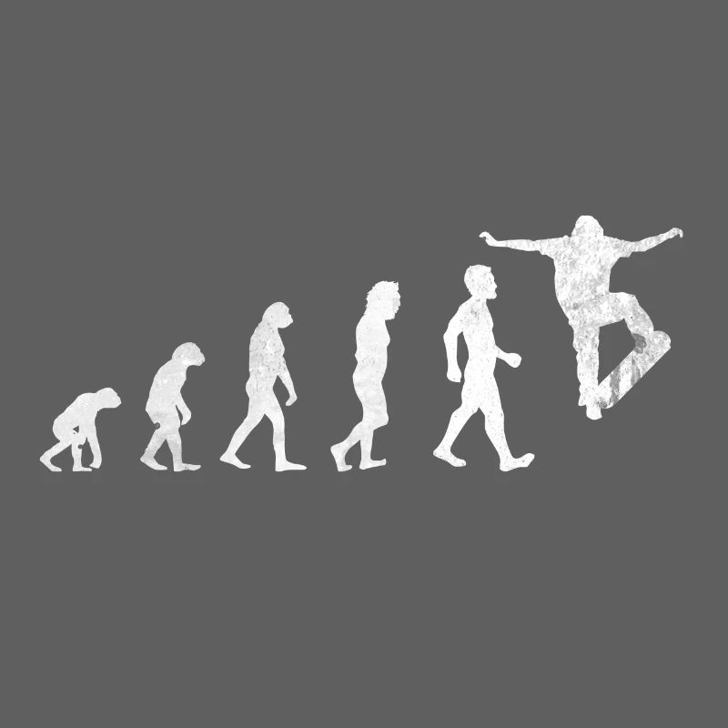 Skateboarder Skater Longboard Gift Evolution