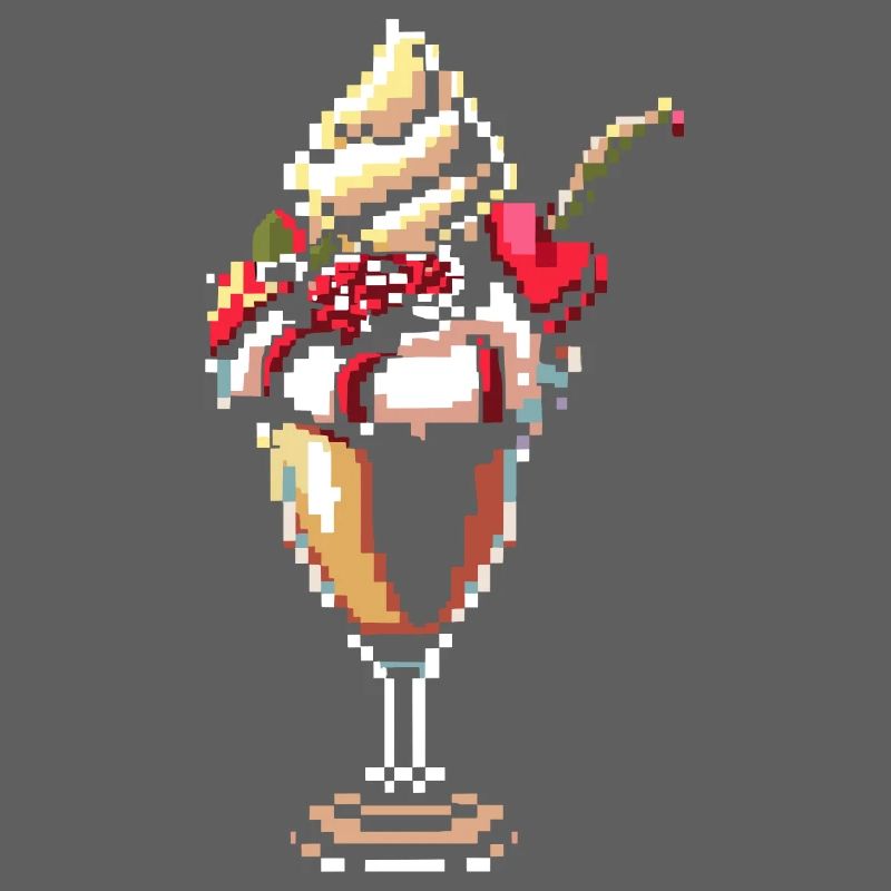 Graphique pixel de coupe glacée