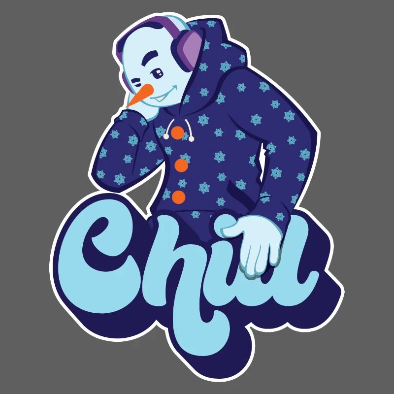 Chill Cool Fun Schneemann Winter Schnee Weihnachtsgeschenk