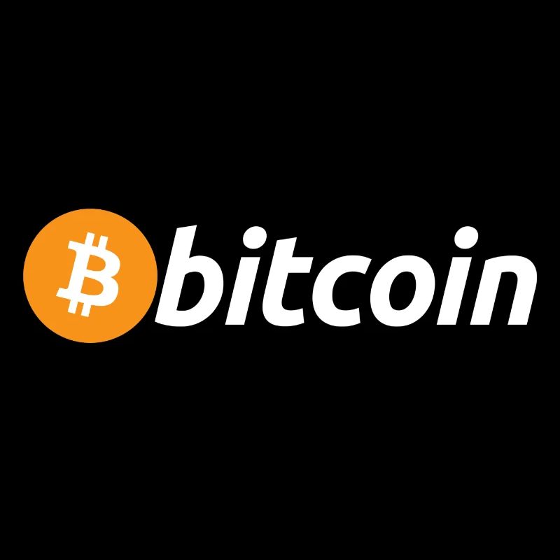 Bitcoin Logo weiß mit großem B (Official)