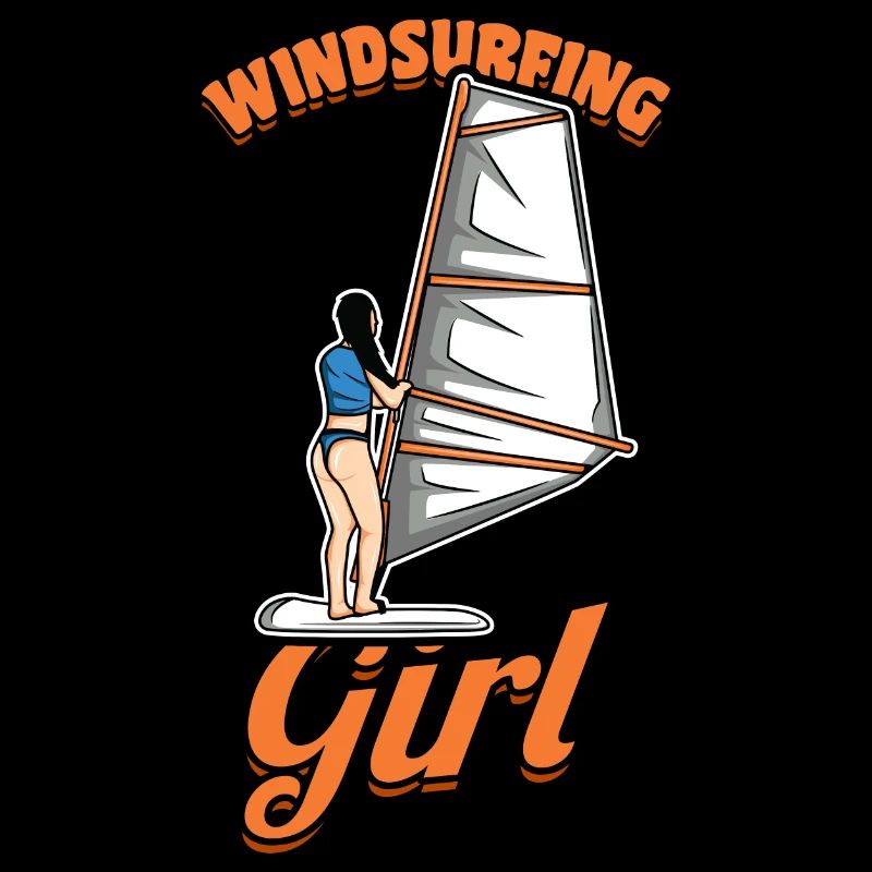 Mädchen Windsurferin
