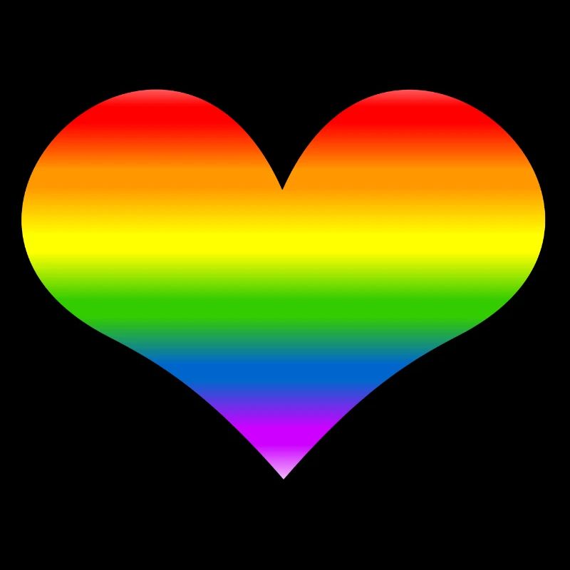 Regenbogen-Herz-Regenbogen