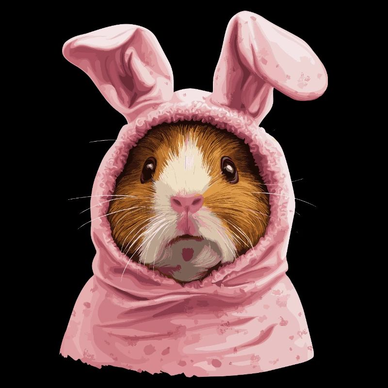 Cochon d’Inde en costume de lapin de Pâques