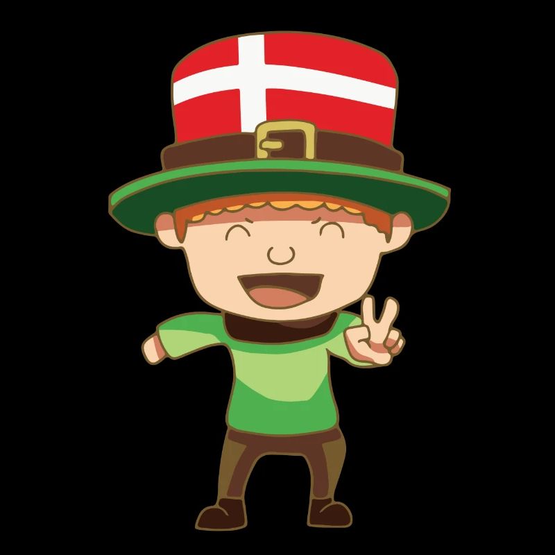 fable Kobold Leprechaun Drapeau Danemark Cadeau