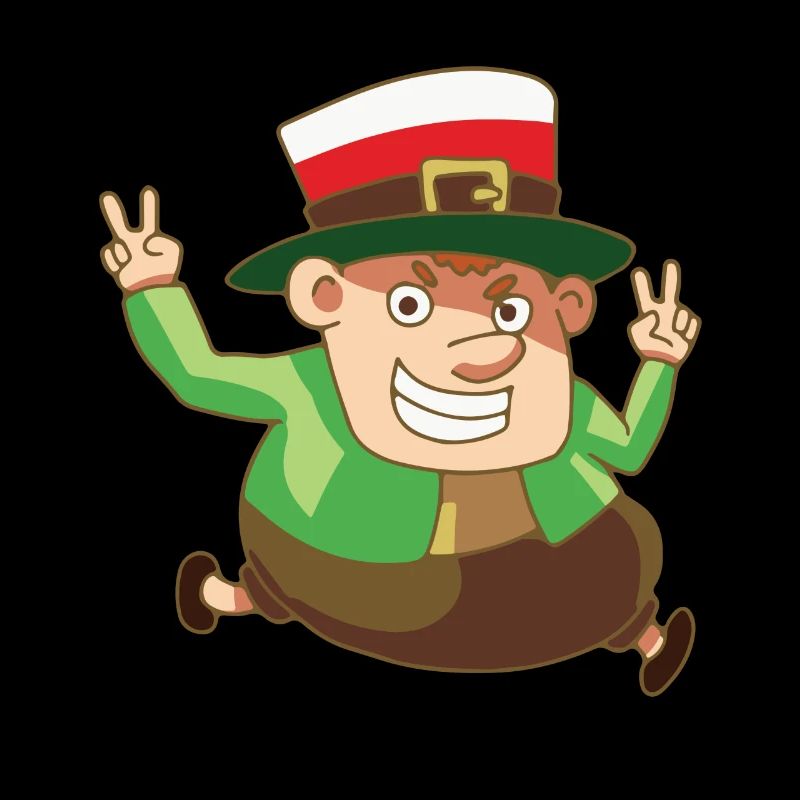 fable Kobold cadeau Leprechaun Drapeau Pologne