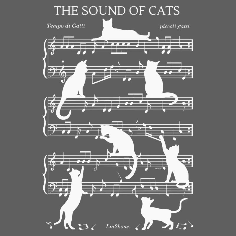 Cats Musical Notes - White Theme
