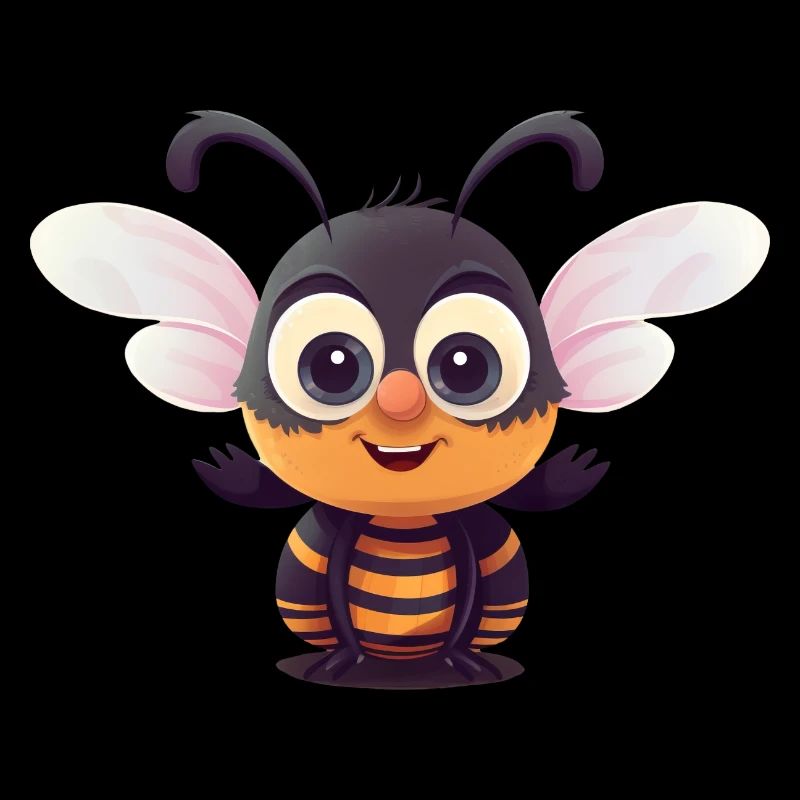 Cute superhero bee