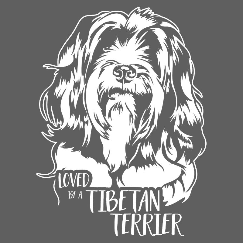 Loved by a Tibetan Terrier Spruch Hunde Wilsigns