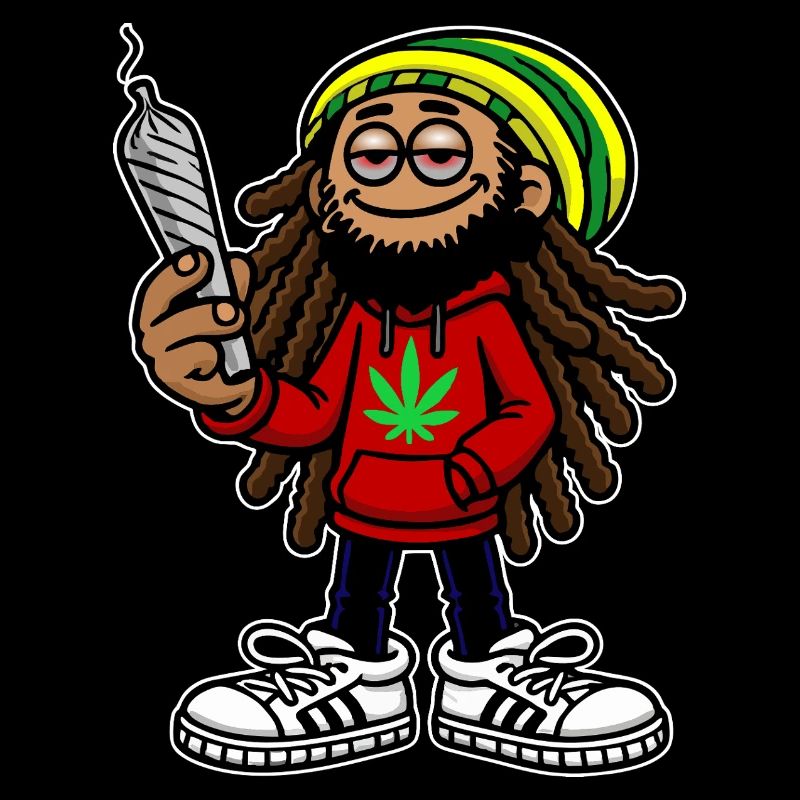 Dreadlock Smoker - Stoned man - High & Happy