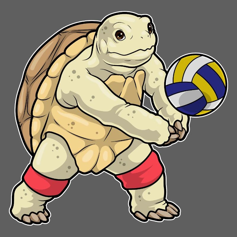 Turtle Volleyball Player Volleyball
