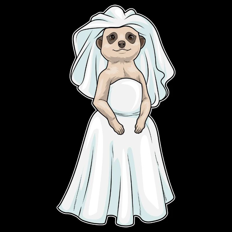 Suricate Voile de mariée Mariage