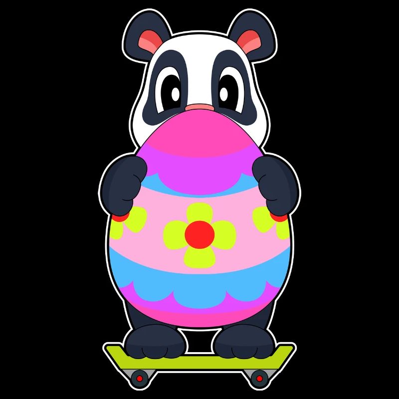 Panda Ostern Skateboard