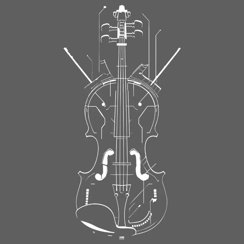 Violin Line Drawing