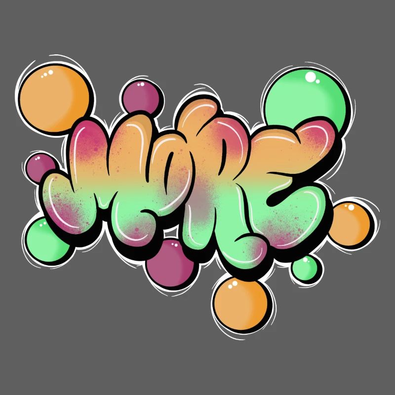 Regenbogen Bubble-Graffiti