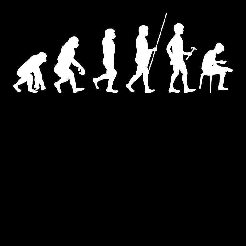 Evolution de la dépendance de téléphone mobile cadeau t-shirt
