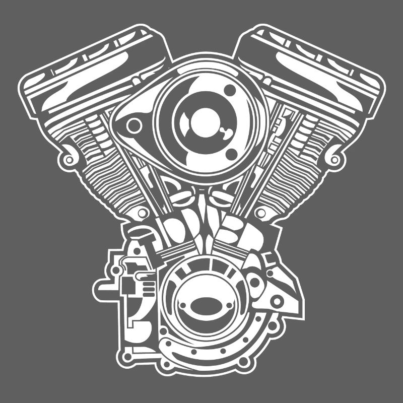 Motorcycle Engine / Engine 01_white