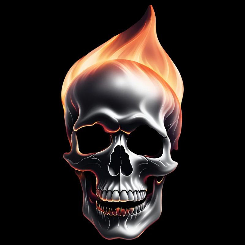Skull on fire