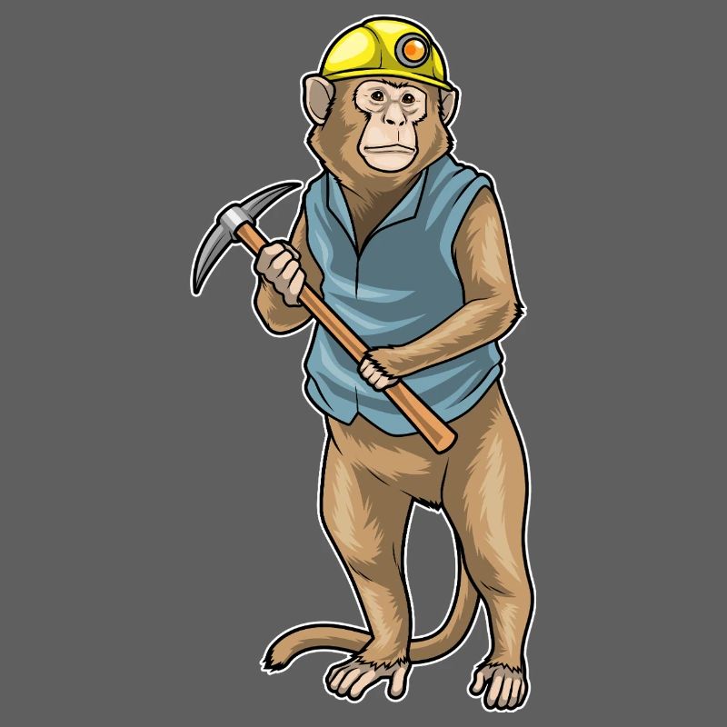 Monkey Miner Pioche Exploitation minière