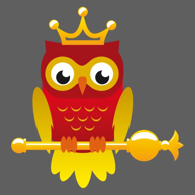 King owl with scepter