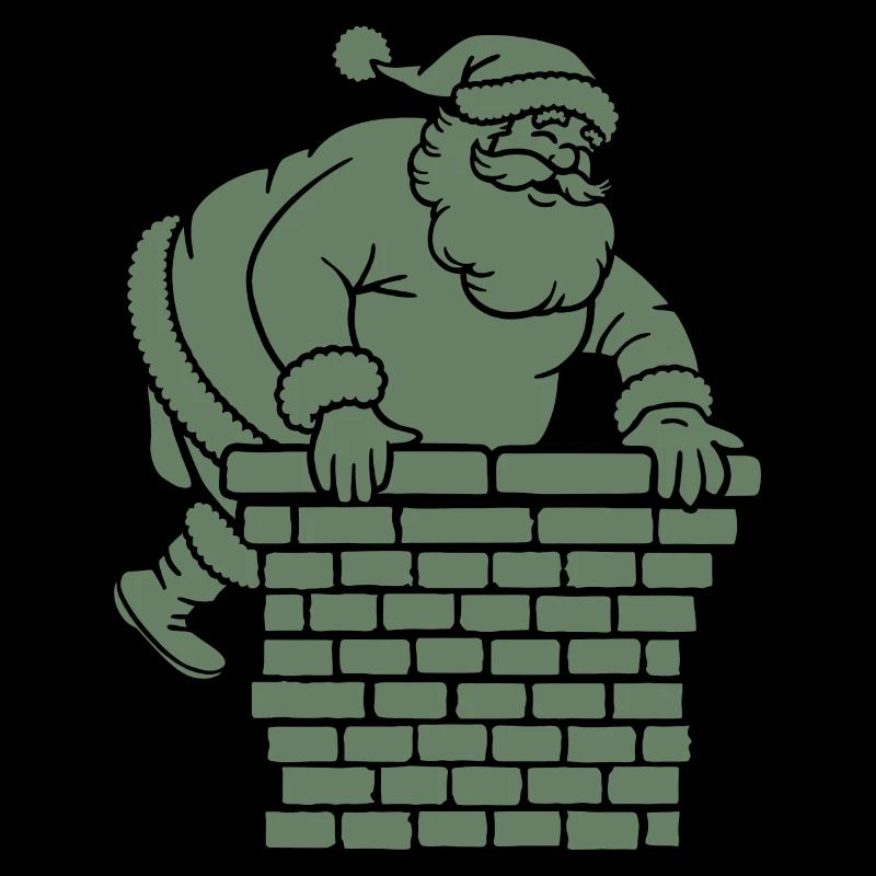 Weihnachtsmann Silhouette Minimalistisch