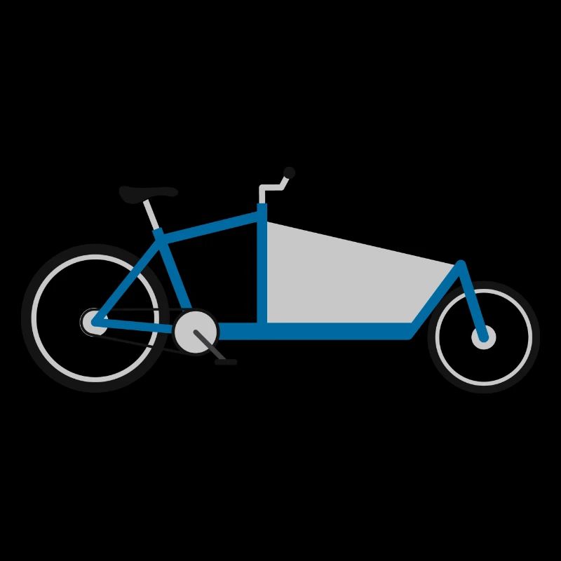 Vélo de cargo bleu