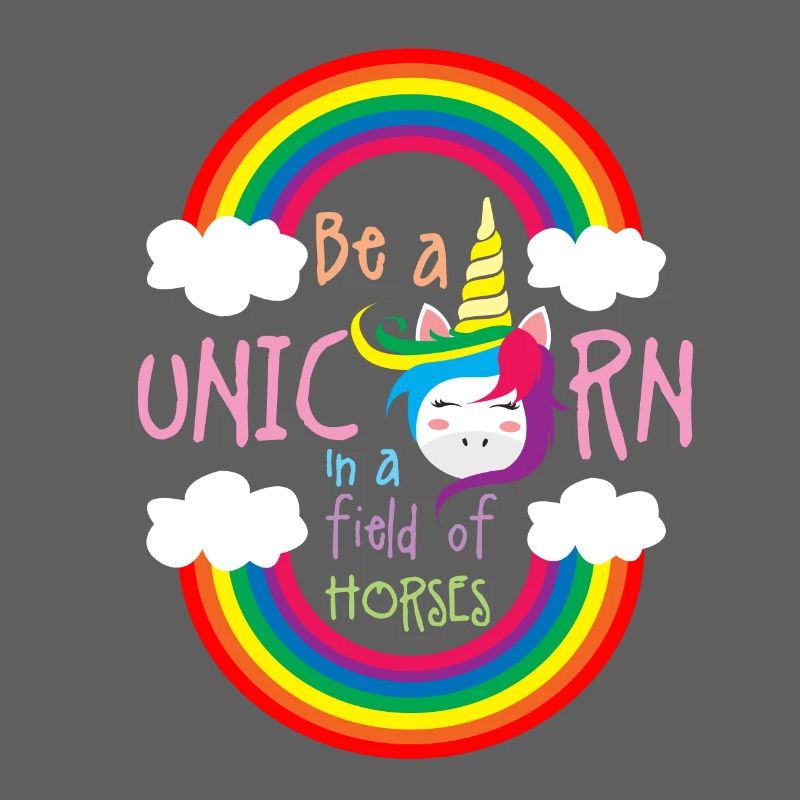 Sei ein Regenbogen-Einhorn