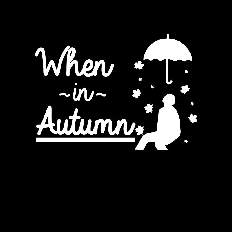 Regenschirm im Herbst