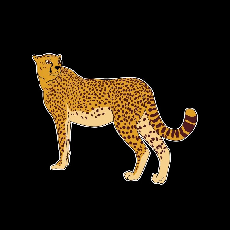 Cheetah wildlife safari leopard comic gift idea