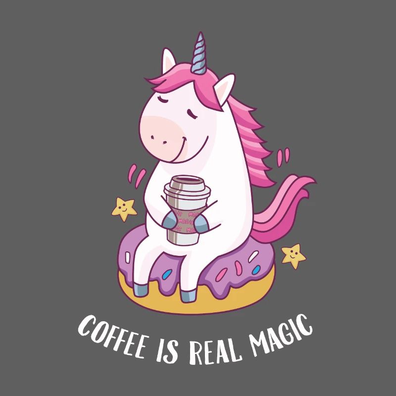 Coffee Is Real Magic - Kaffee Einhorn Geschenk
