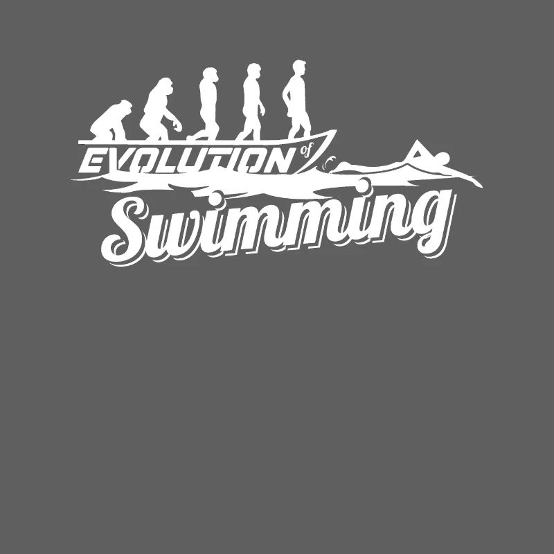 Evolution des Schwimmers der Schwimmerin