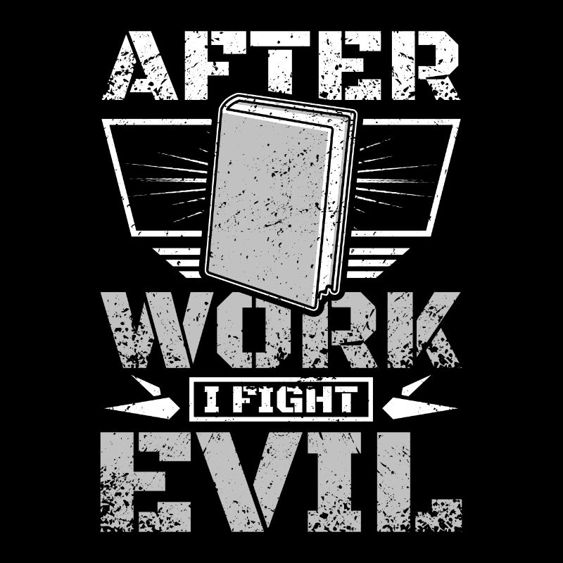 After work I fight evil reading books