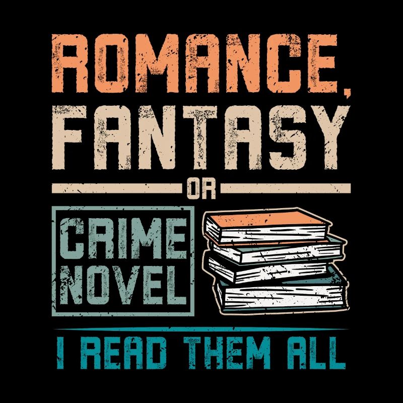 Romance, fantasy or crime novel reading