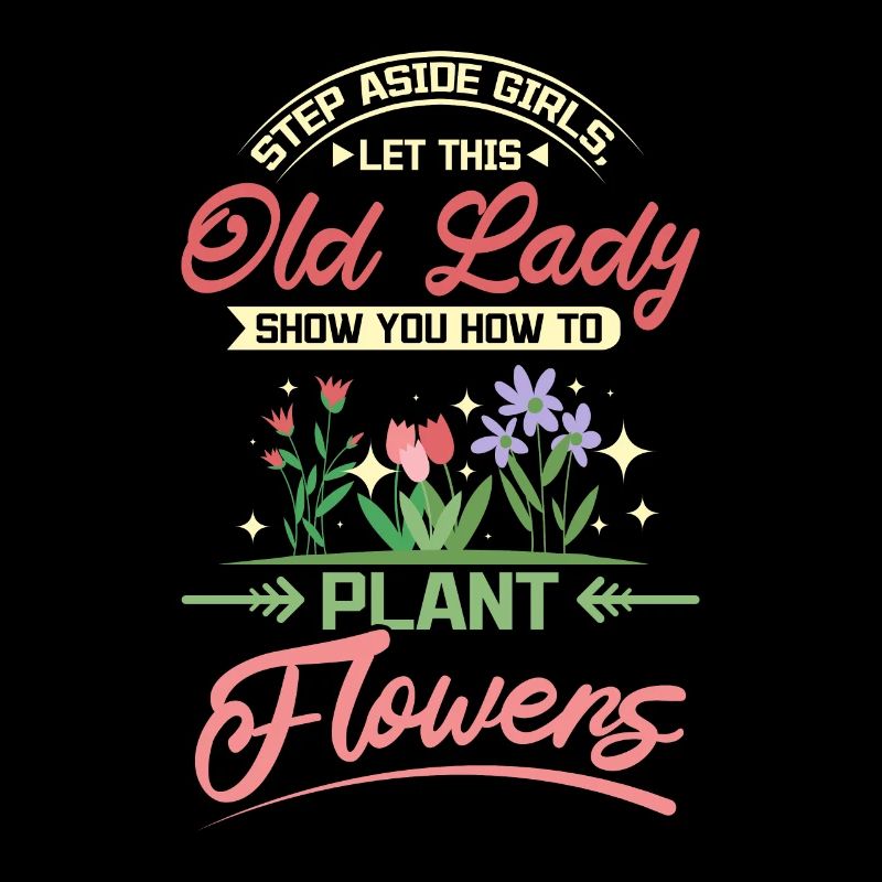 Vieille dame vous montrer comment planter des fleurs