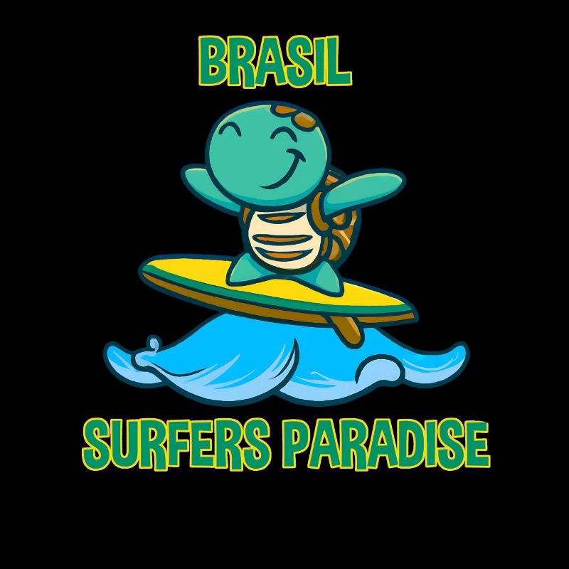 Turtle on surfboard with sunscreen