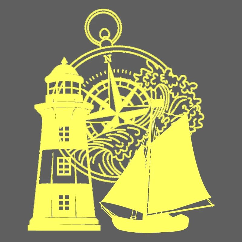 Maritime Lighthouse Compass Sailing Ship Ship