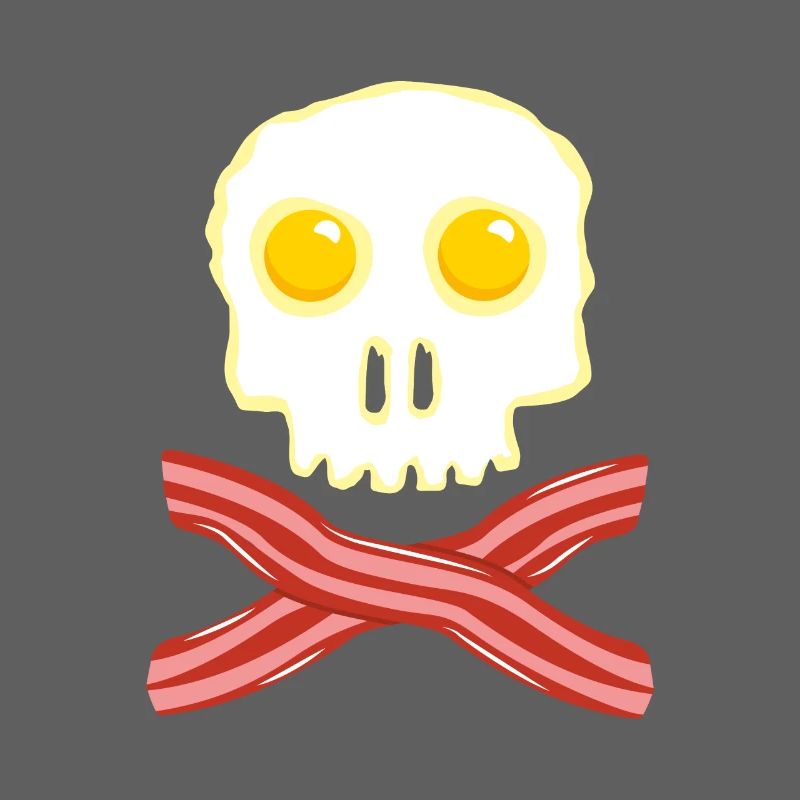 Bacon and eggs Skull Skull - Bacon Eggs