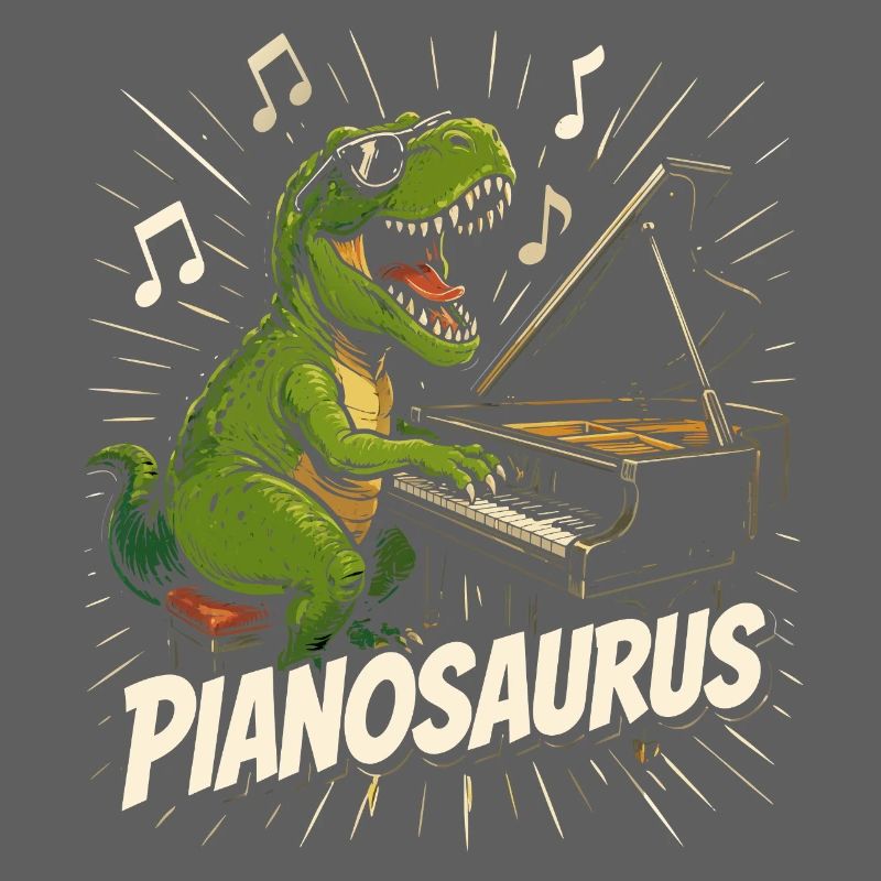 Spaßiger Pianist-Dinosaurier