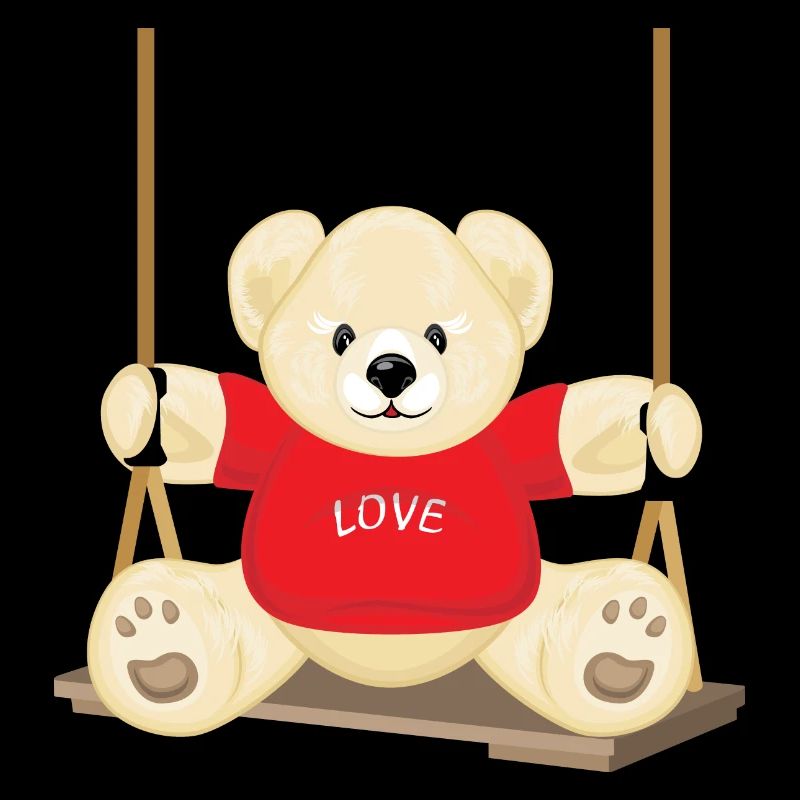 Teddy bear on the swing
