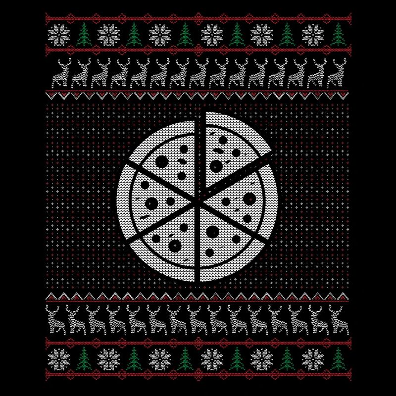 Pizza laid cadeau de Noël Pull